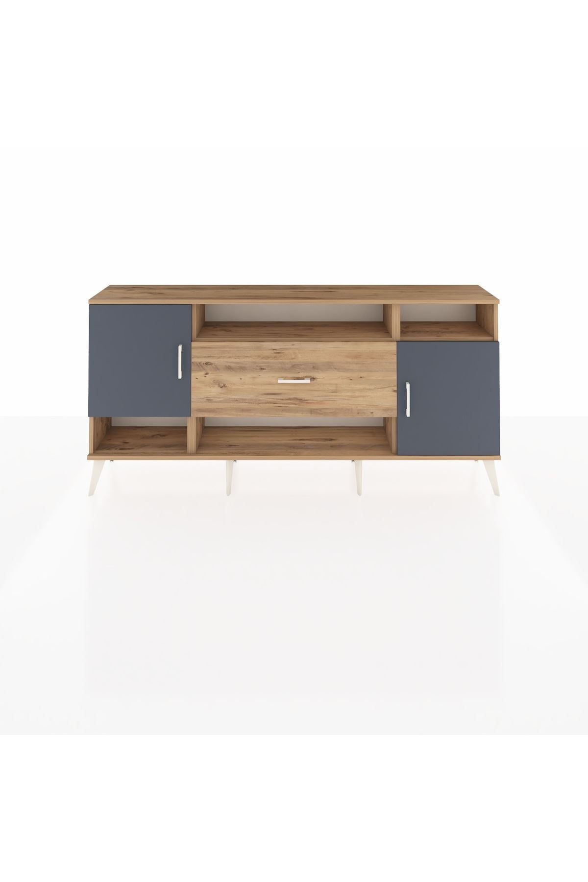 Arges Konsol 5 Raflı Tek Çekmeceli 2 Kapaklı 176x30x83 - S148M023V27A