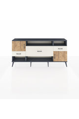 Arges Konsol 3 Raflı 3 Çekmeceli 2 Kapaklı 176x30x83