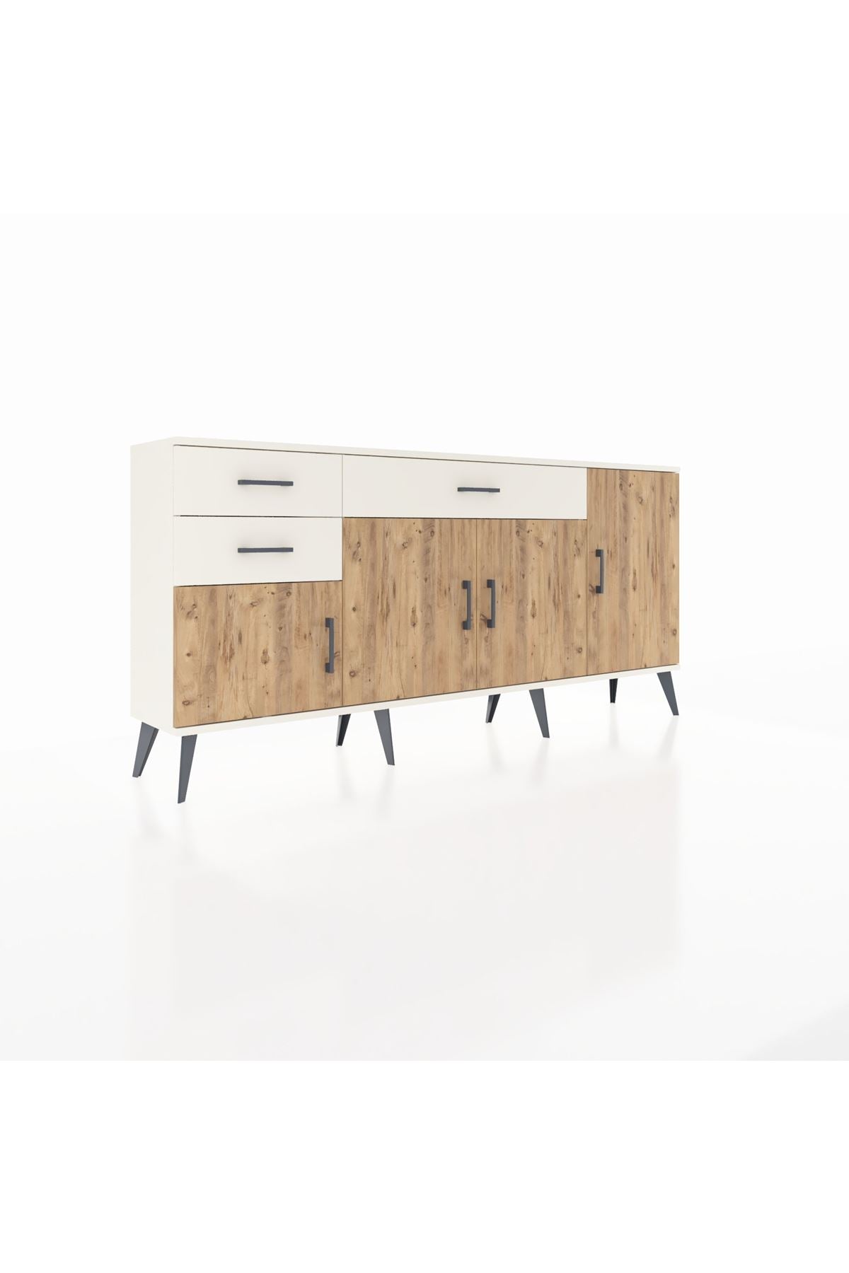 Arges Konsol 3 Raflı 3 Çekmeceli 4 Kapaklı 176x30x83 - S148M025V01A