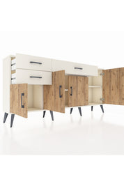 Arges Konsol 3 Raflı 3 Çekmeceli 4 Kapaklı 176x30x83 - S148M025V01A