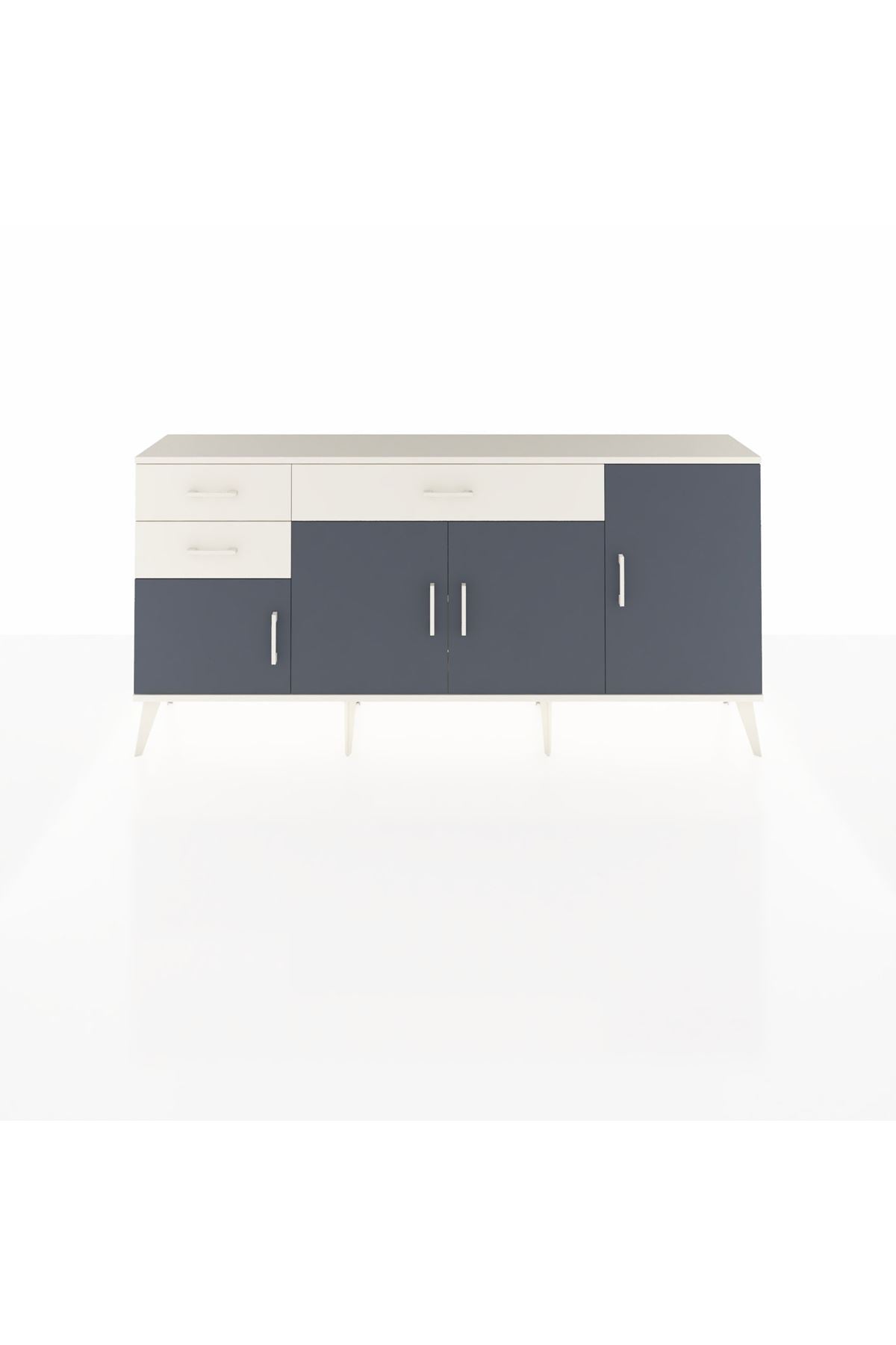 Arges Konsol 3 Raflı 3 Çekmeceli 4 Kapaklı 176x30x83 - S148M025V07A