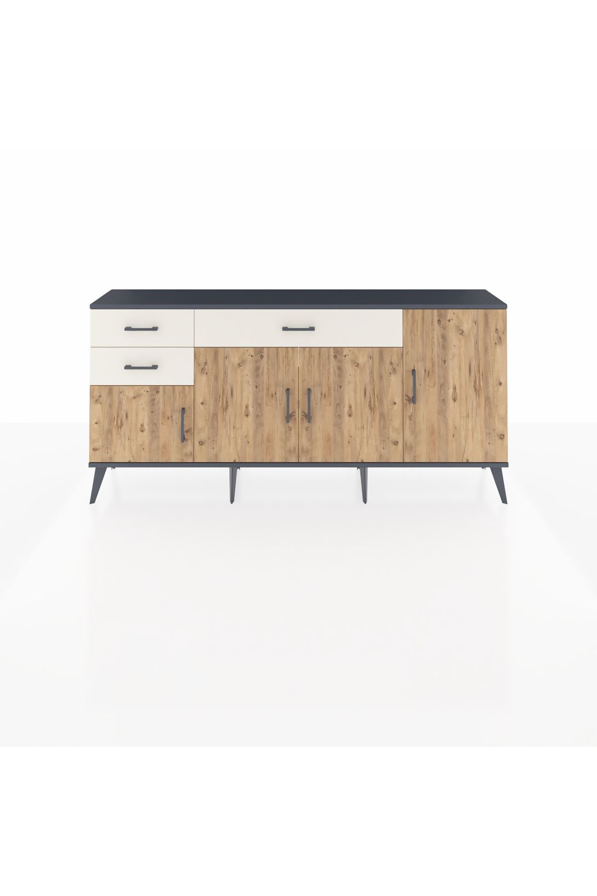 Arges Konsol 3 Raflı 3 Çekmeceli 4 Kapaklı 176x30x83 - S148M025V10A