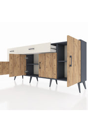 Arges Konsol 3 Raflı 3 Çekmeceli 4 Kapaklı 176x30x83 - S148M025V10A
