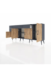 Arges Konsol 3 Raflı 3 Çekmeceli 4 Kapaklı 176x30x83 - S148M025V11A