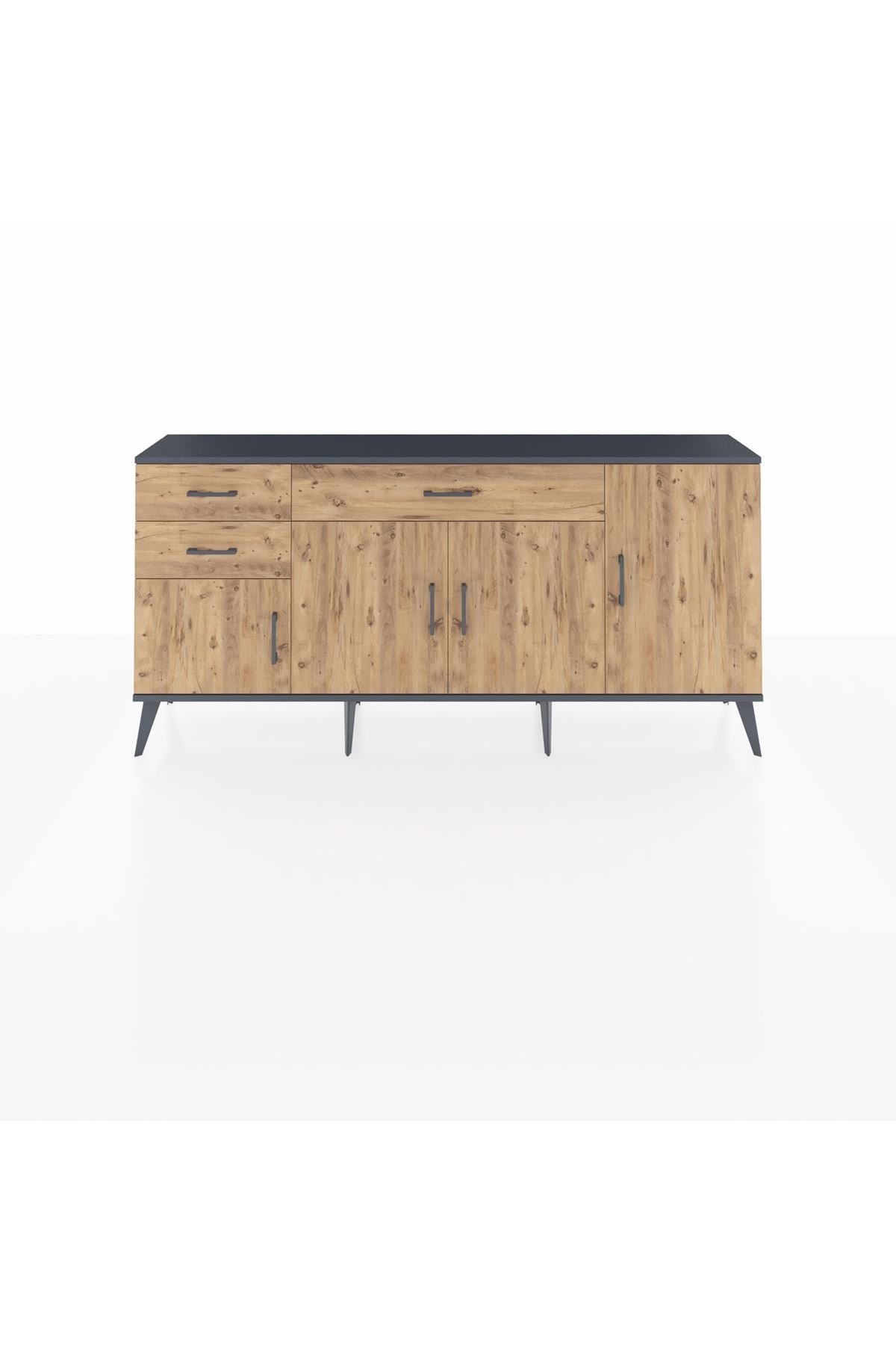 Arges Konsol 3 Raflı 3 Çekmeceli 4 Kapaklı 176x30x83 - S148M025V12A