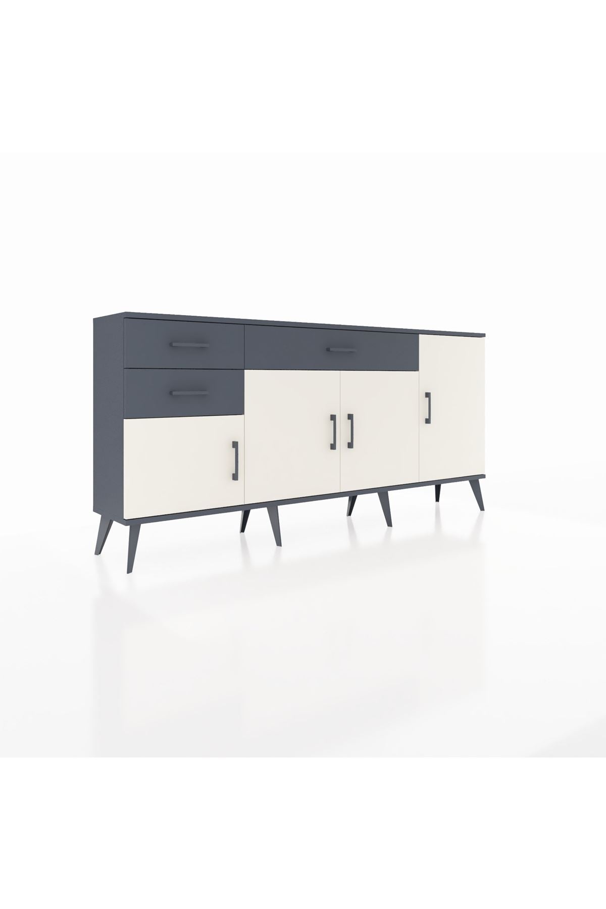 Arges Konsol 3 Raflı 3 Çekmeceli 4 Kapaklı 176x30x83 - S148M025V14A