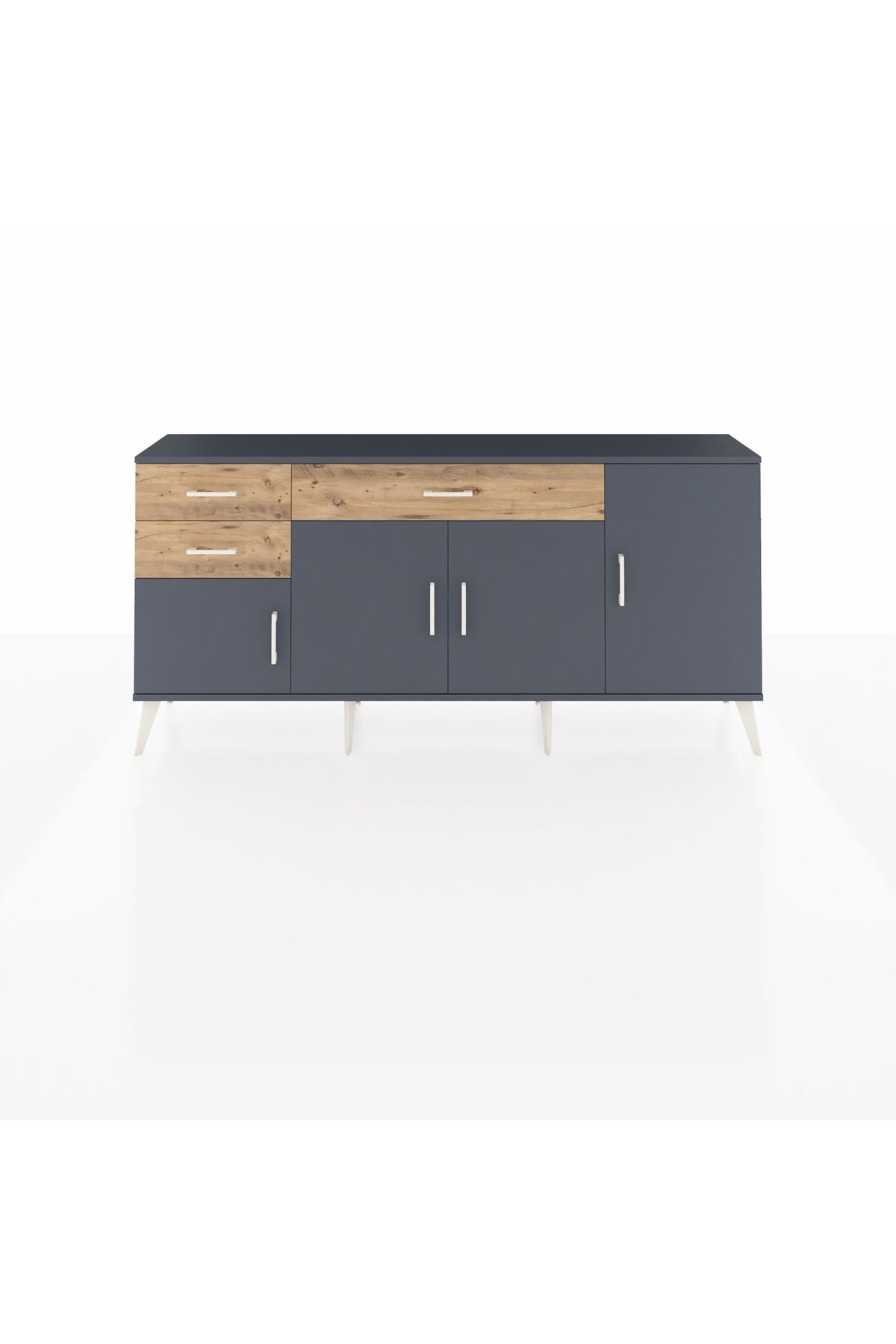 Arges Konsol 3 Raflı 3 Çekmeceli 4 Kapaklı 176x30x83 - S148M025V18A