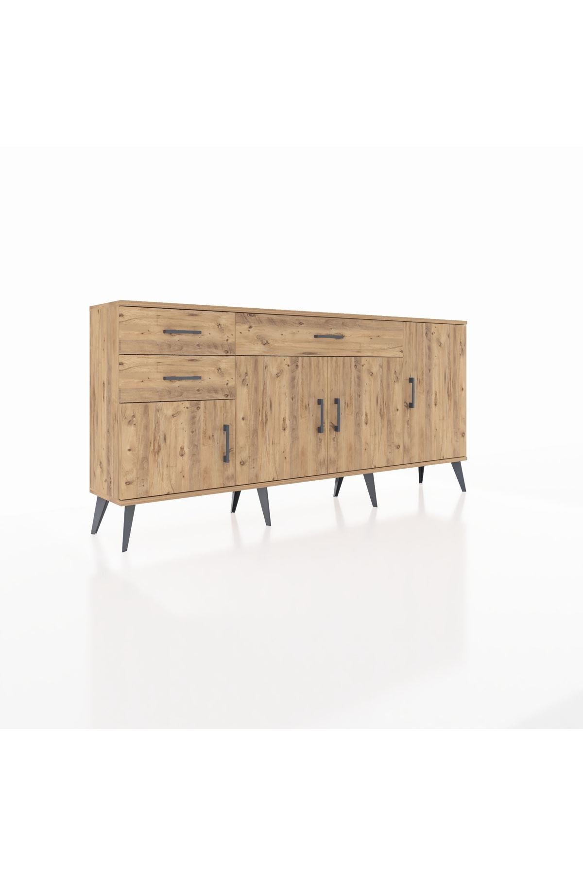 Arges Konsol 3 Raflı 3 Çekmeceli 4 Kapaklı 176x30x83 - S148M025V21A