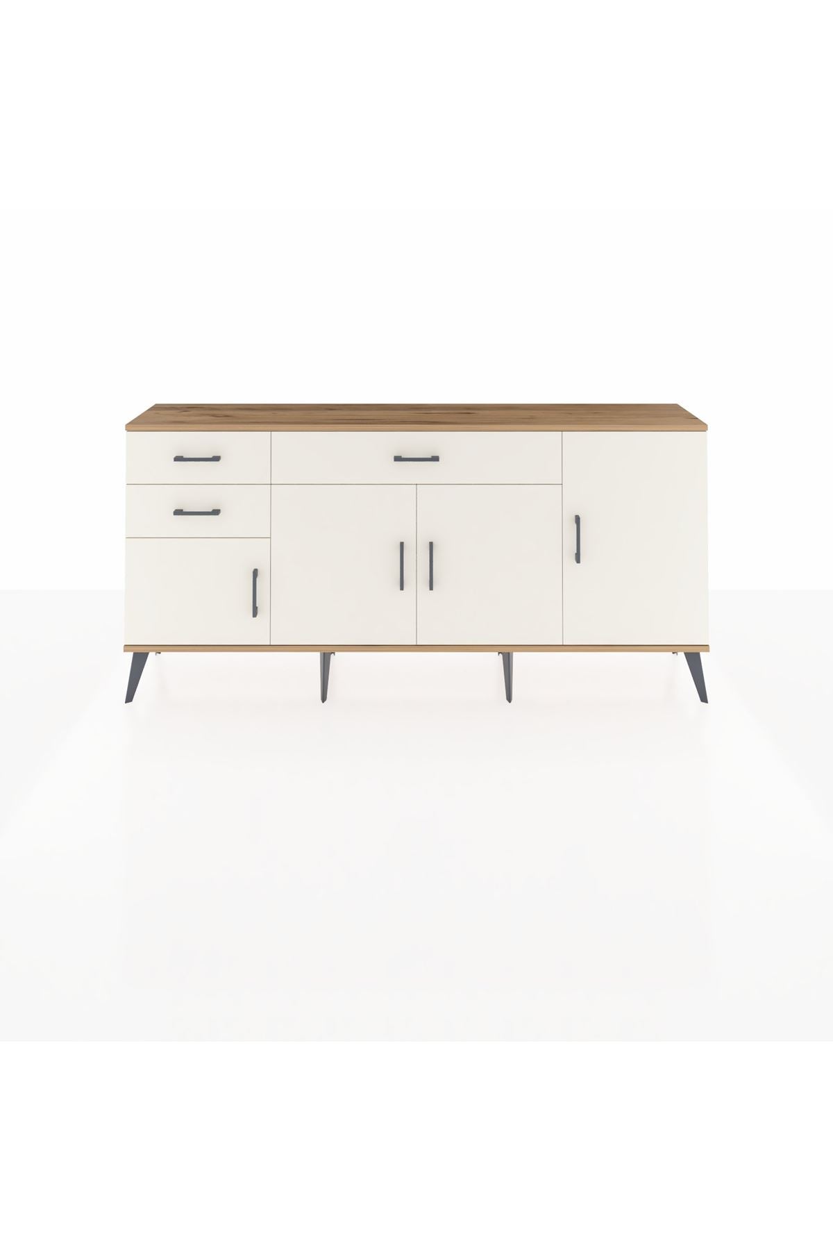 Arges Konsol 3 Raflı 3 Çekmeceli 4 Kapaklı 176x30x83 - S148M025V22A