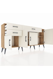 Arges Konsol 3 Raflı 3 Çekmeceli 4 Kapaklı 176x30x83 - S148M025V22A