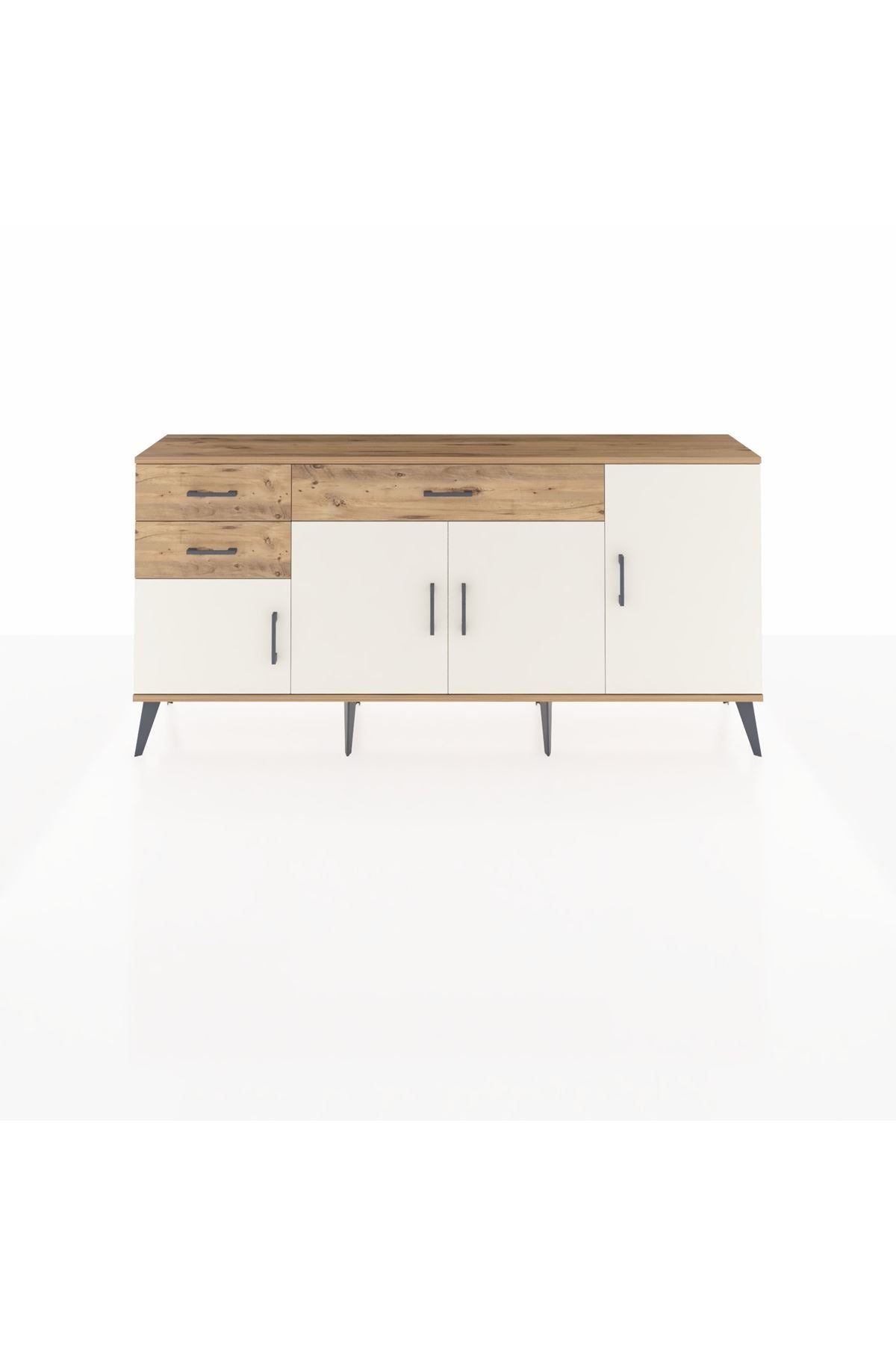 Arges Konsol 3 Raflı 3 Çekmeceli 4 Kapaklı 176x30x83 - S148M025V24A