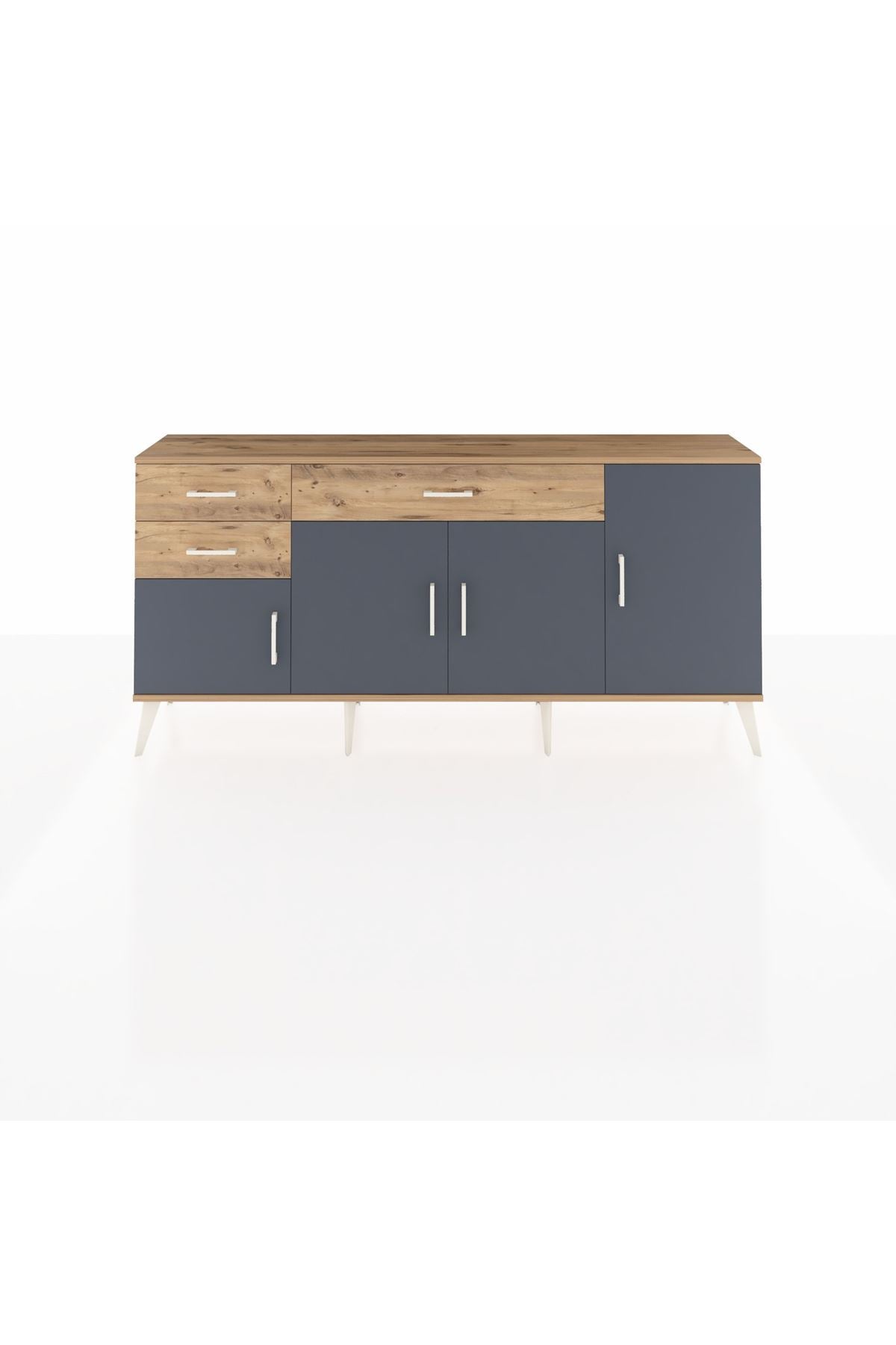 Arges Konsol 3 Raflı 3 Çekmeceli 4 Kapaklı 176x30x83 - S148M025V27A