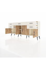 Arges Konsol Tek Raflı 5 Çekmeceli 4 Kapaklı 176x30x83 - S148M026V01A