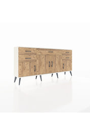 Arges Konsol Tek Raflı 5 Çekmeceli 4 Kapaklı 176x30x83 - S148M026V03A
