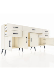 Arges Konsol Tek Raflı 5 Çekmeceli 4 Kapaklı 176x30x83 - S148M026V04A