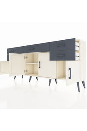 Arges Konsol Tek Raflı 5 Çekmeceli 4 Kapaklı 176x30x83 - S148M026V05A