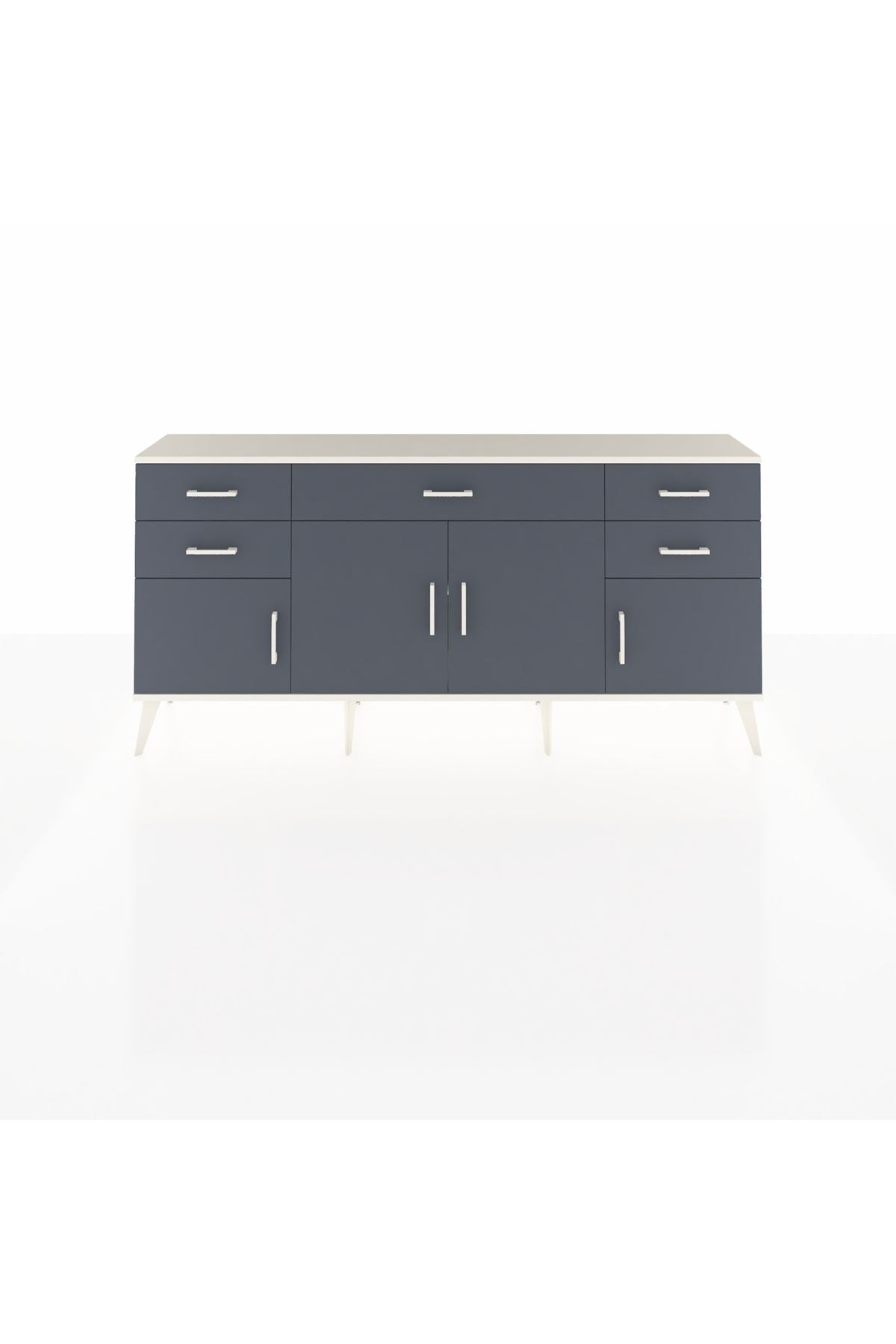 Arges Konsol Tek Raflı 5 Çekmeceli 4 Kapaklı 176x30x83 - S148M026V08A