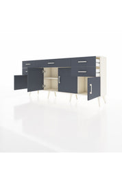 Arges Konsol Tek Raflı 5 Çekmeceli 4 Kapaklı 176x30x83 - S148M026V08A