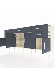 Arges Konsol Tek Raflı 5 Çekmeceli 4 Kapaklı 176x30x83 - S148M026V08A