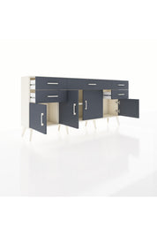 Arges Konsol Tek Raflı 5 Çekmeceli 4 Kapaklı 176x30x83 - S148M026V08A