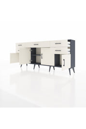 Arges Konsol Tek Raflı 5 Çekmeceli 4 Kapaklı 176x30x83 - S148M026V13A