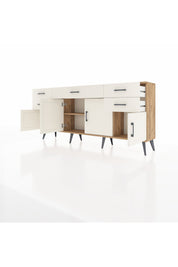 Arges Konsol Tek Raflı 5 Çekmeceli 4 Kapaklı 176x30x83 - S148M026V22A