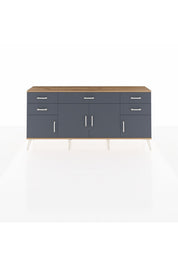 Arges Konsol Tek Raflı 5 Çekmeceli 4 Kapaklı 176x30x83 - S148M026V26A