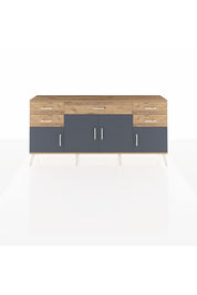 Arges Konsol Tek Raflı 5 Çekmeceli 4 Kapaklı 176x30x83 - S148M026V27A