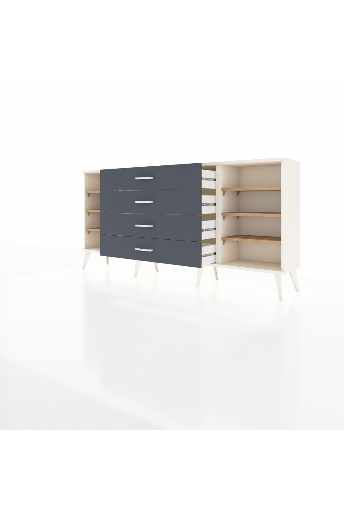 Arges Konsol 6 Raflı 4 Çekmeceli 176x30x83 - S148M027V02A