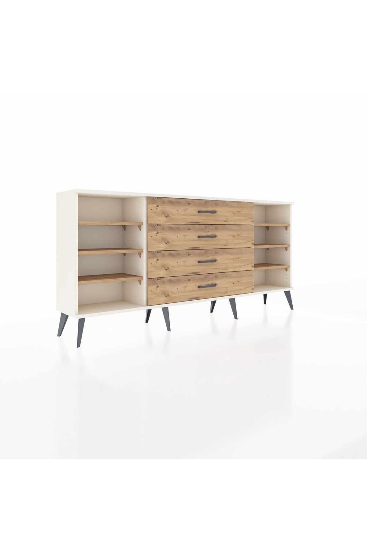 Arges Konsol 6 Raflı 4 Çekmeceli 176x30x83 - S148M027V03A