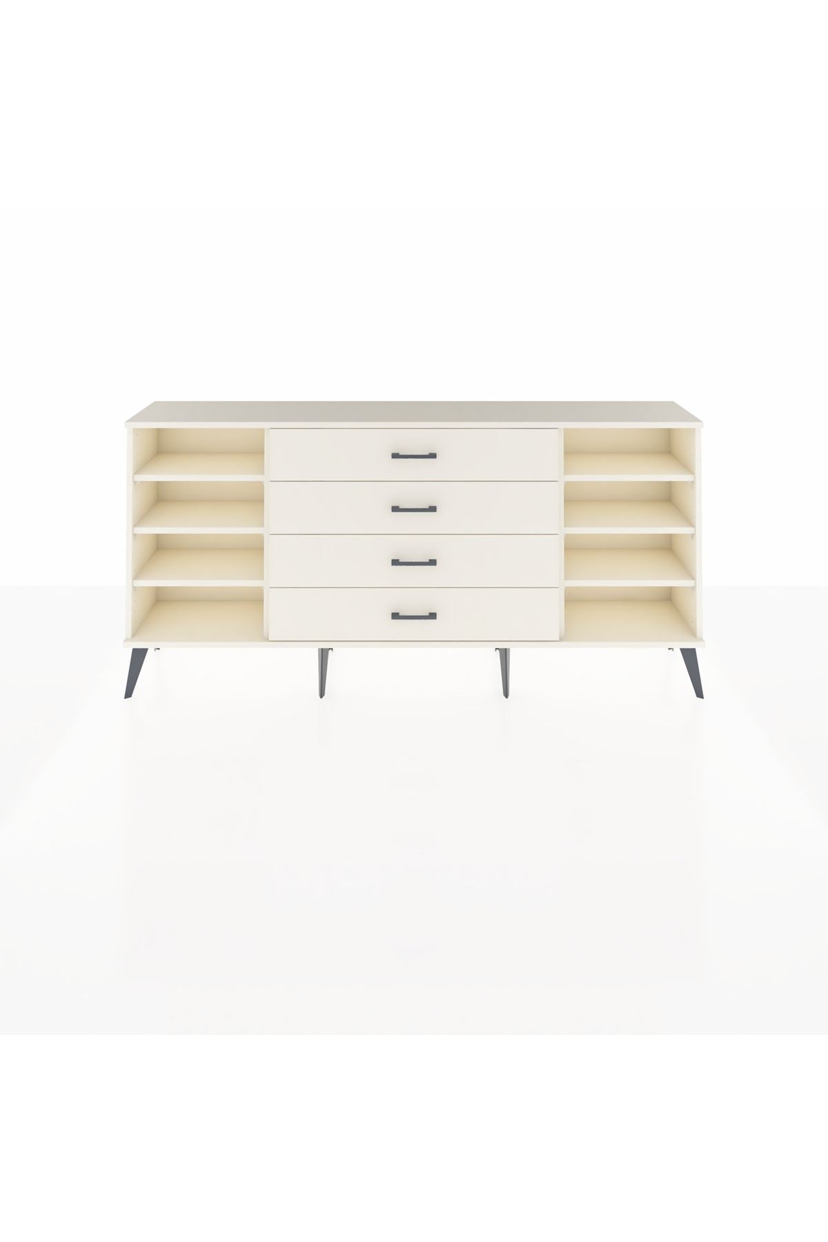 Arges Konsol 6 Raflı 4 Çekmeceli 176x30x83 - S148M027V04A