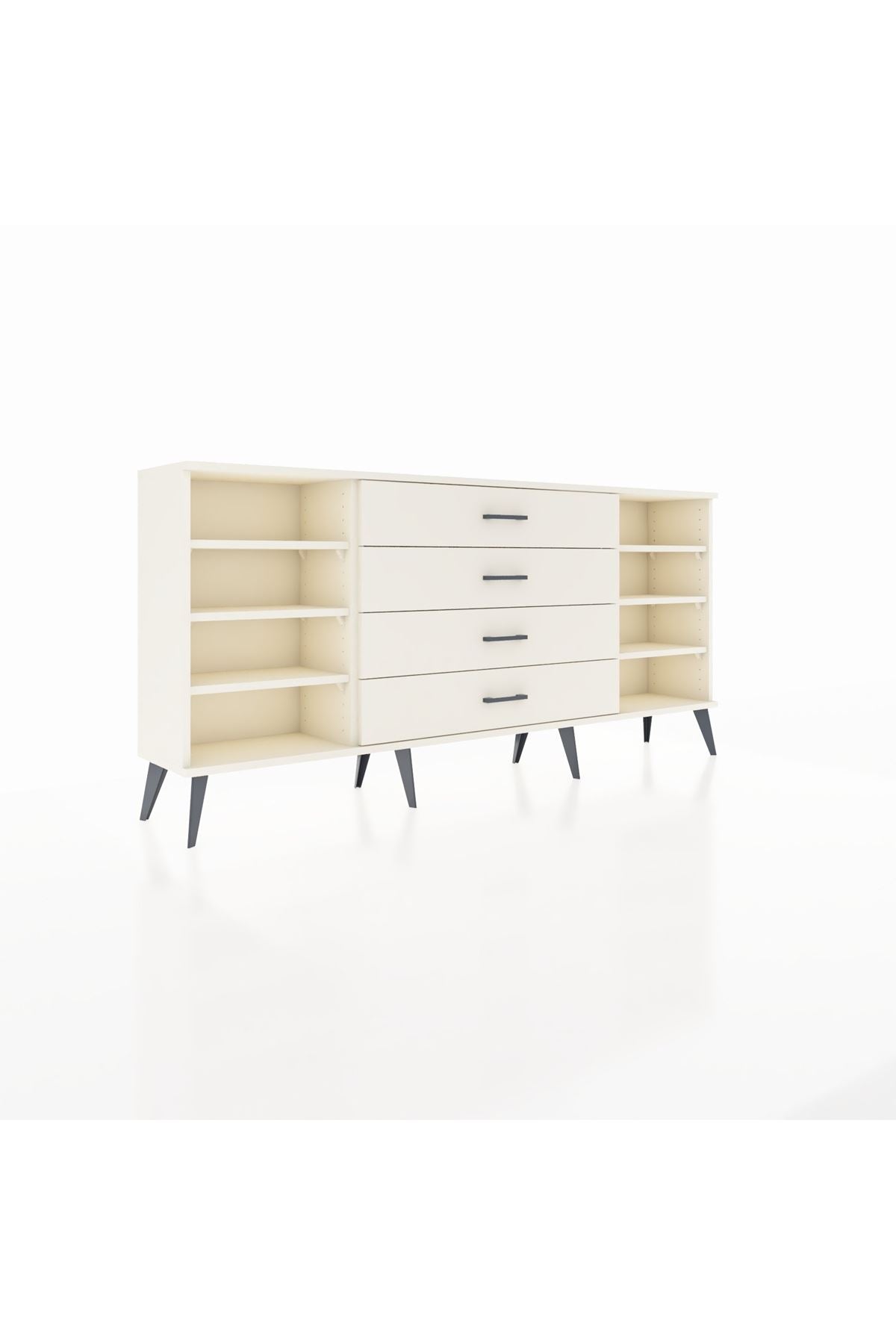 Arges Konsol 6 Raflı 4 Çekmeceli 176x30x83 - S148M027V04A