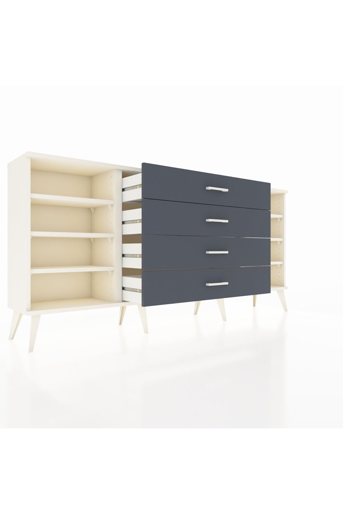 Arges Konsol 6 Raflı 4 Çekmeceli 176x30x83 - S148M027V05A