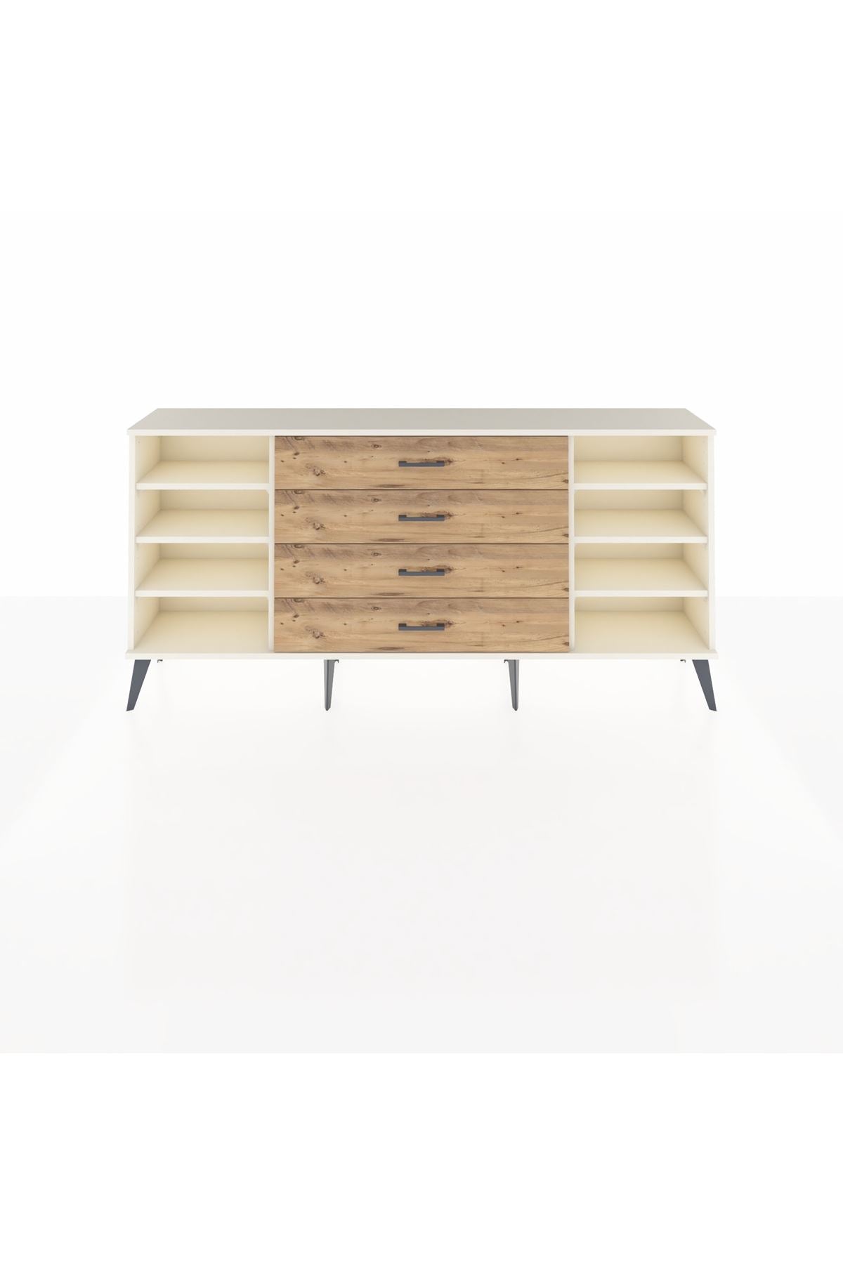Arges Konsol 6 Raflı 4 Çekmeceli 176x30x83 - S148M027V06A