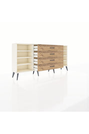 Arges Konsol 6 Raflı 4 Çekmeceli 176x30x83 - S148M027V06A