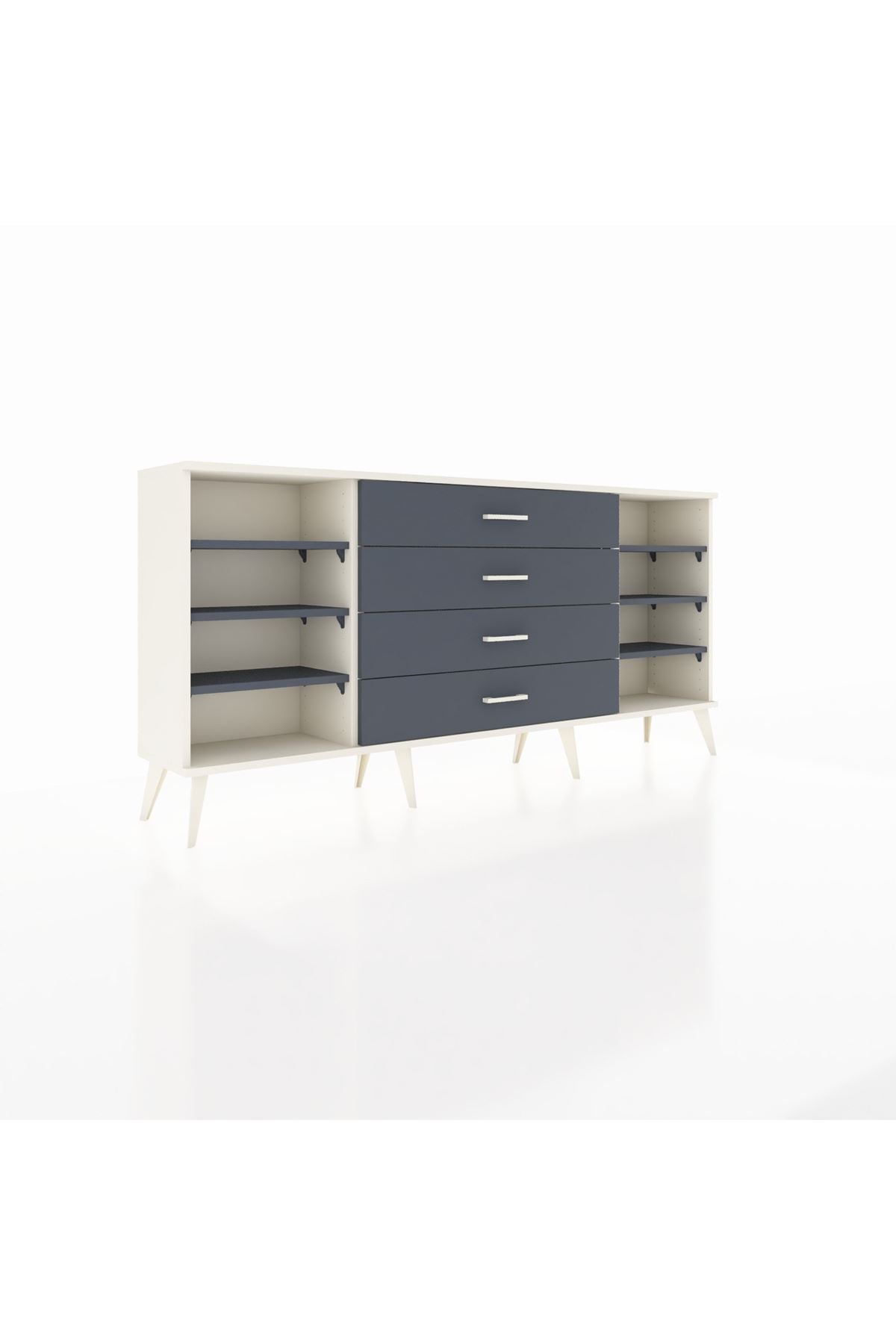Arges Konsol 6 Raflı 4 Çekmeceli 176x30x83 - S148M027V08A
