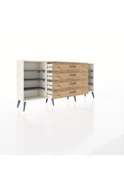 Arges Konsol 6 Raflı 4 Çekmeceli 176x30x83 - S148M027V09A