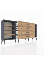 Arges Konsol 6 Raflı 4 Çekmeceli 176x30x83 - S148M027V12A