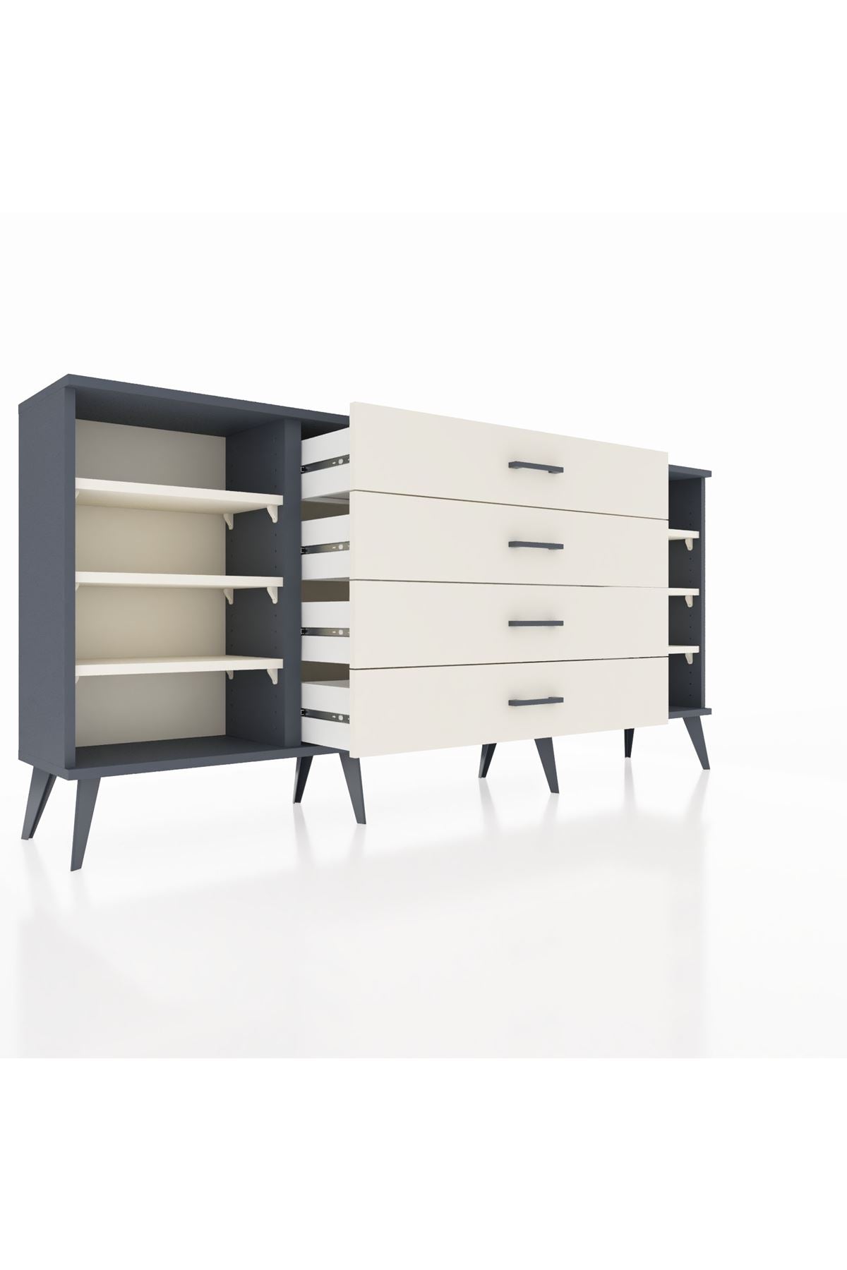 Arges Konsol 6 Raflı 4 Çekmeceli 176x30x83 - S148M027V13A