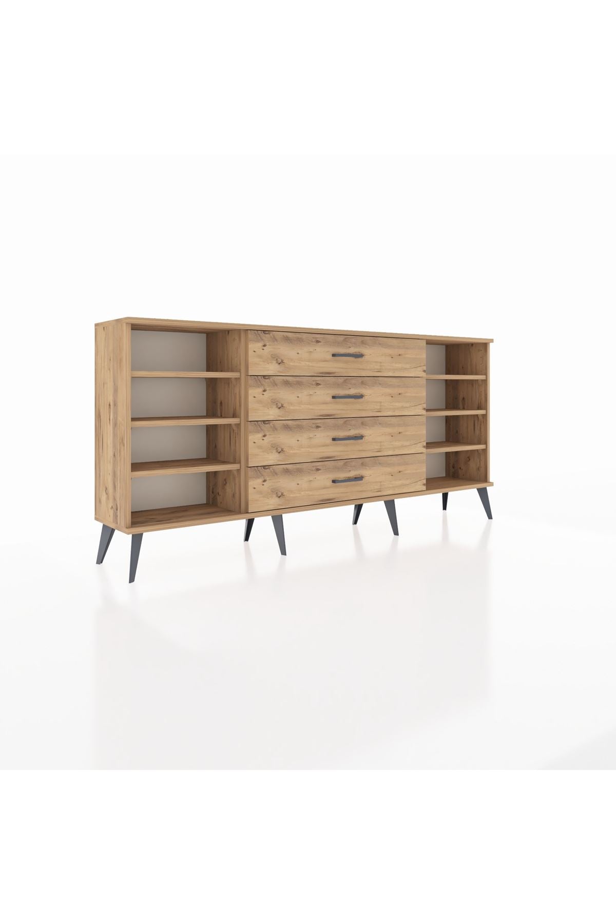 Arges Konsol 6 Raflı 4 Çekmeceli 176x30x83 - S148M027V21A