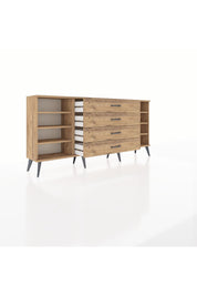Arges Konsol 6 Raflı 4 Çekmeceli 176x30x83 - S148M027V21A