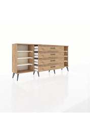 Arges Konsol 6 Raflı 4 Çekmeceli 176x30x83 - S148M027V24A