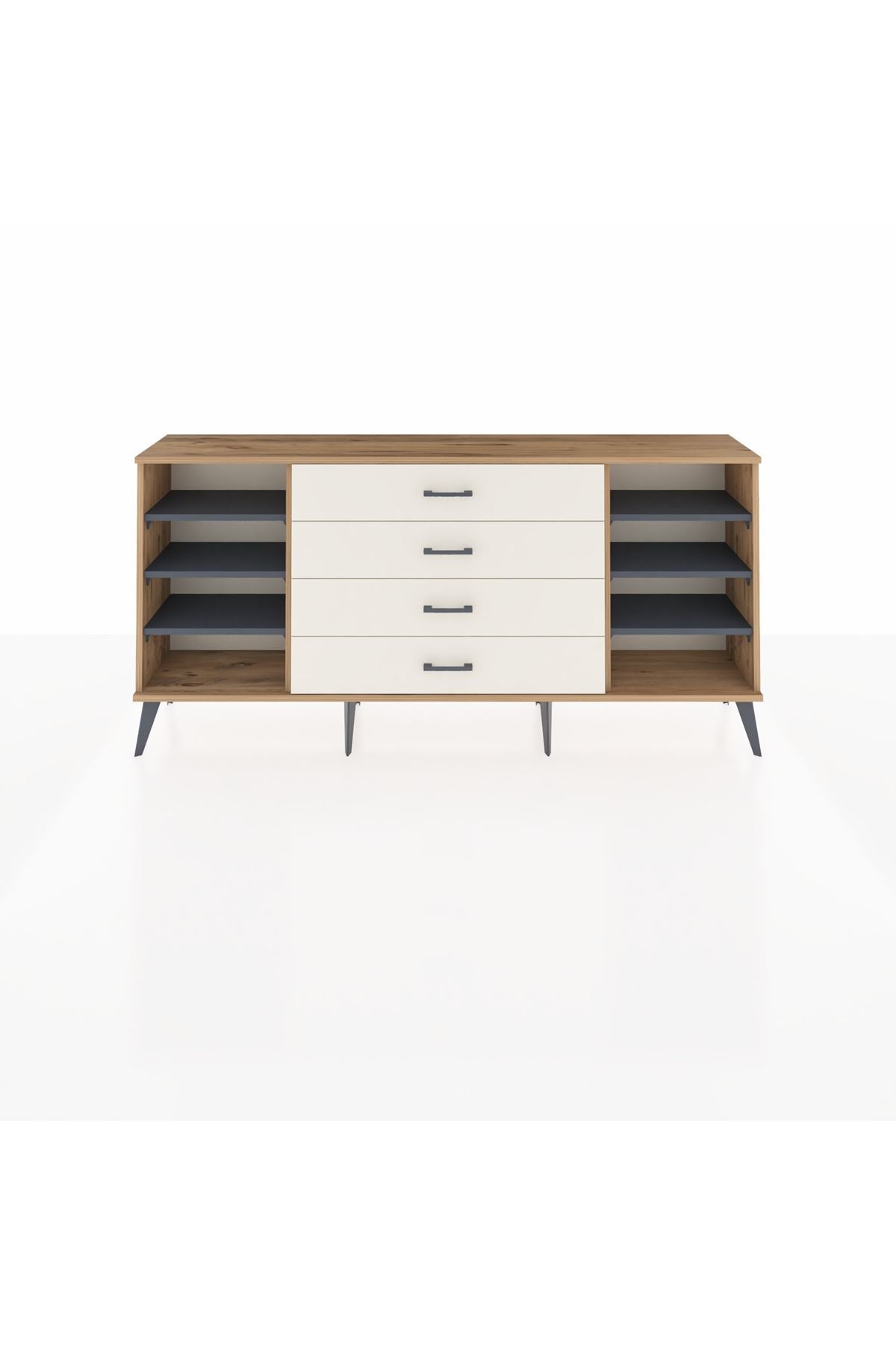 Arges Konsol 6 Raflı 4 Çekmeceli 176x30x83 - S148M027V25A