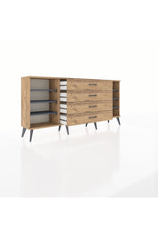Arges Konsol 6 Raflı 4 Çekmeceli 176x30x83 - S148M027V27A