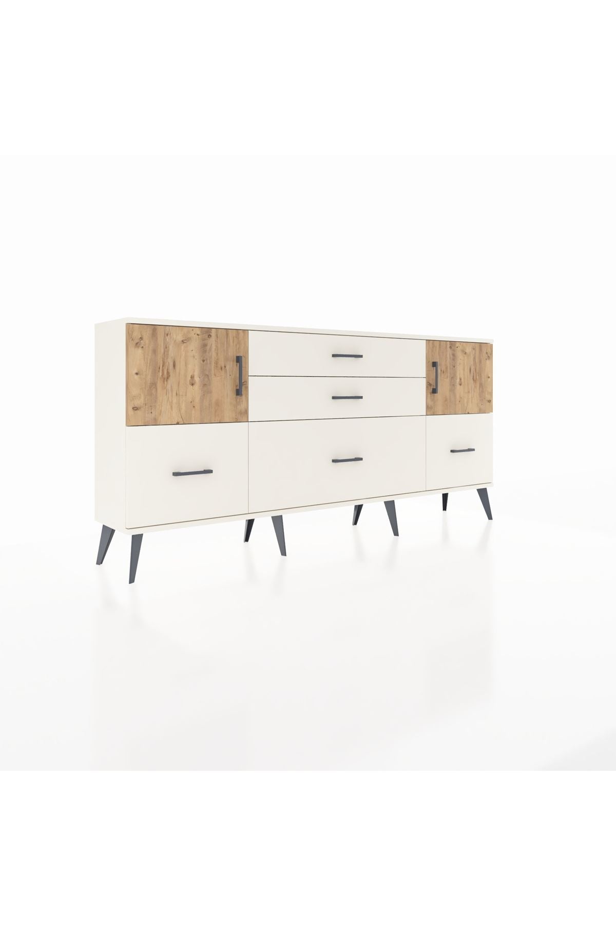 Arges Konsol 2 Raflı 5 Çekmeceli 2 Kapaklı 176x30x83 - S148M029V01A