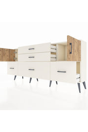 Arges Konsol 2 Raflı 5 Çekmeceli 2 Kapaklı 176x30x83 - S148M029V01A