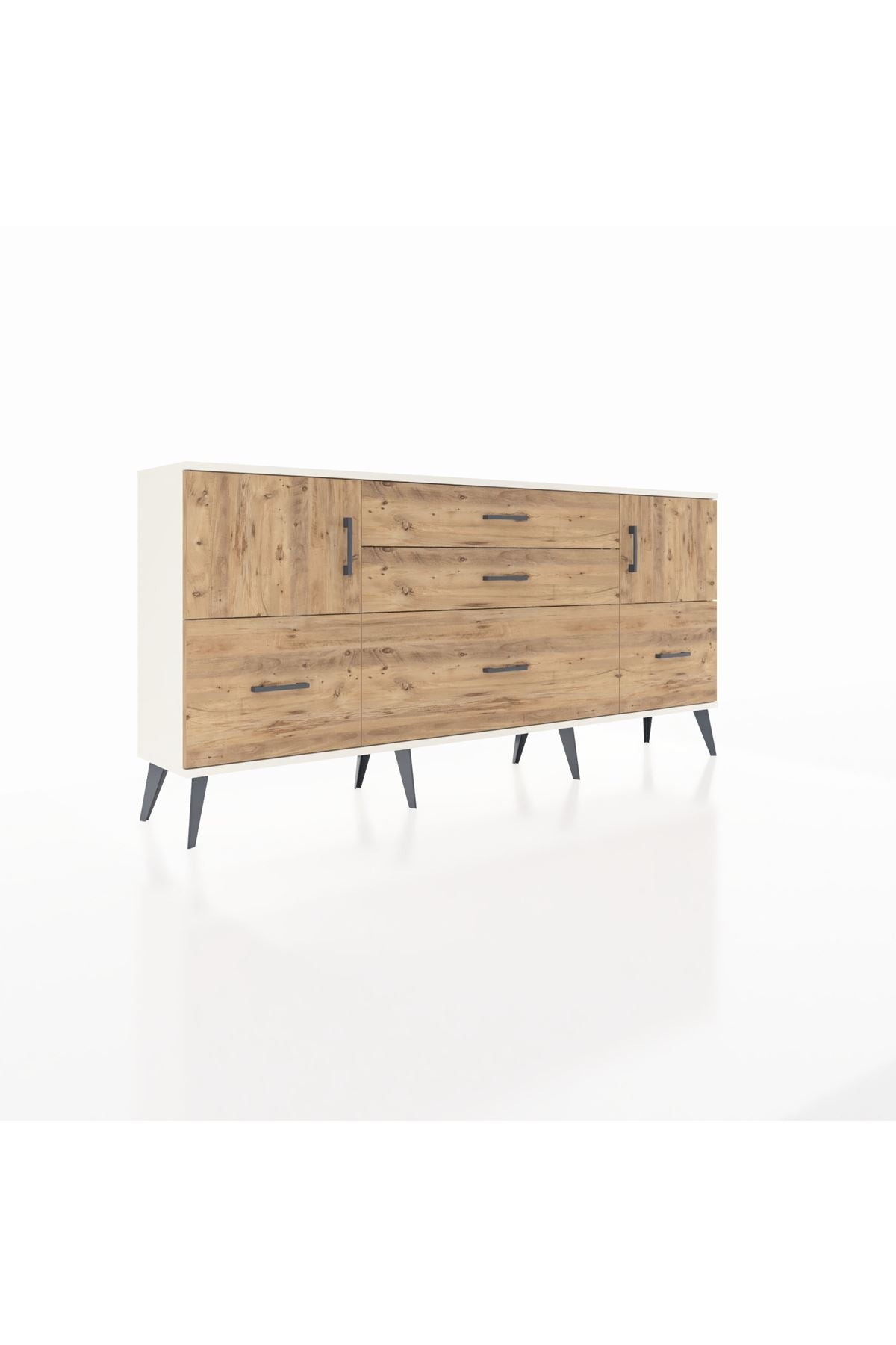 Arges Konsol 2 Raflı 5 Çekmeceli 2 Kapaklı 176x30x83 - S148M029V03A