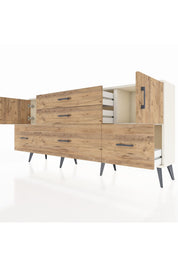 Arges Konsol 2 Raflı 5 Çekmeceli 2 Kapaklı 176x30x83 - S148M029V03A