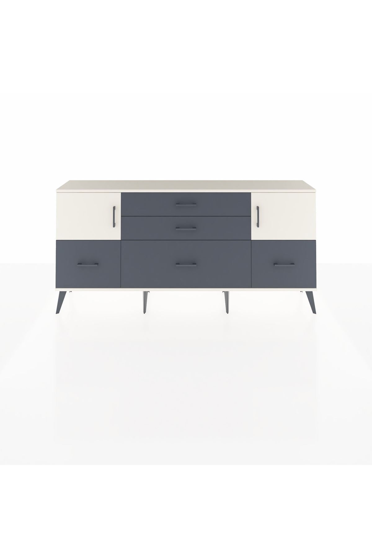 Arges Konsol 2 Raflı 5 Çekmeceli 2 Kapaklı 176x30x83 - S148M029V05A