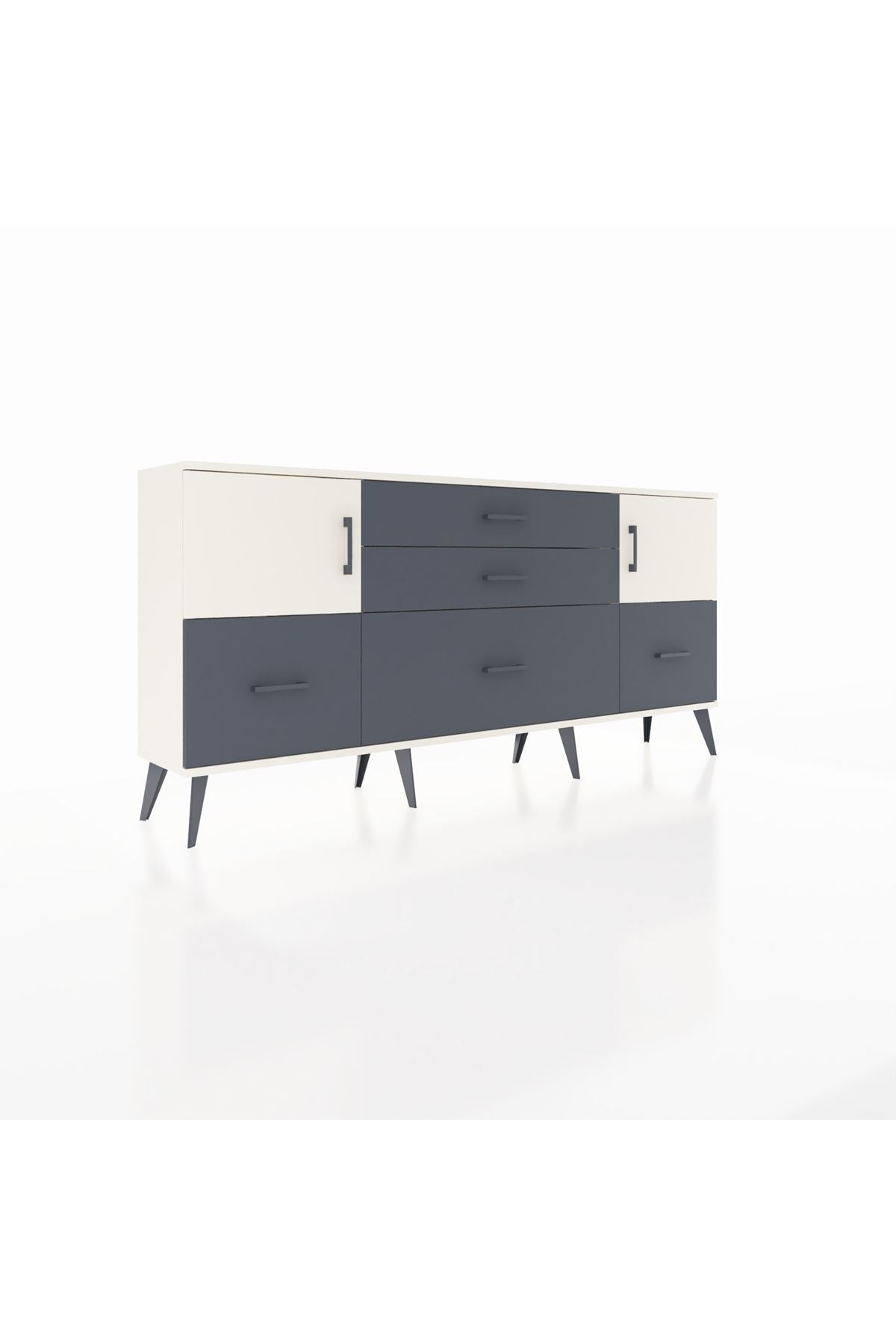 Arges Konsol 2 Raflı 5 Çekmeceli 2 Kapaklı 176x30x83 - S148M029V05A